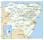 Map of Songs and Places in North East Scotland
